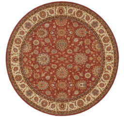 Orange Luxurious Traditional Wool Floral Bordered Rug For Bedroom & Living Room-229Cm X 290Cm - thumbnail 7