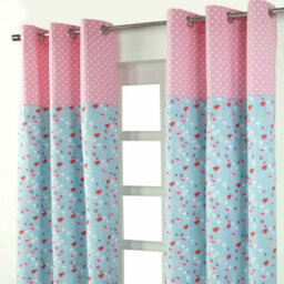 Homescapes Birds And Flowers Ready Made Eyelet Curtain Pair, 137 X 182 Cm Drop - thumbnail 3