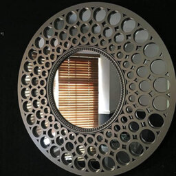 Biznest Round Silver Mirror Premium Quality Best For Gifts Home Decor Sitting Room Bed Room