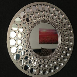Biznest Round Silver Mirror Premium Quality Best For Gifts Home Decor Sitting Room Bed Room - thumbnail 2