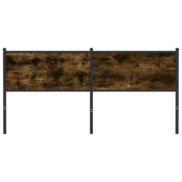 Berkfield Headboard Smoked Oak 160 Cm Engineered Wood And Steel - thumbnail 3