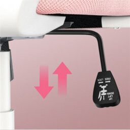 Yaheetech Height-Adjustable Mesh Office Chair With 360-Degree Rolling Casters - Pink - thumbnail 9