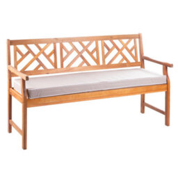 Alfresia Taupe 3 Seater Garden Bench Cushion, 153Cm Wide, Filled With Thick Luxury Foam - thumbnail 6