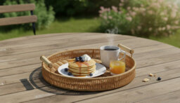 Handmade Rattan Woven Fruit And Snack Serving Tray - thumbnail 6