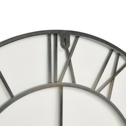 Wyld Haus 700mm Minimalist Grey Metal Open Frame Wall Clock With Roman Numerals - thumbnail 3
