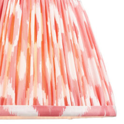 Loops Handcrafted Coral Pink Fabric Tapered Lamp Shade - Elegant 20Cm Design - thumbnail 2