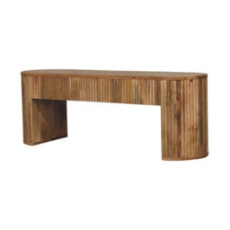 Artisan Furniture Solid Wood Soba Straight Media Unit, Beige - thumbnail 3