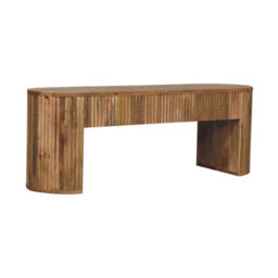 Artisan Furniture Solid Wood Soba Straight Media Unit, Beige - thumbnail 4