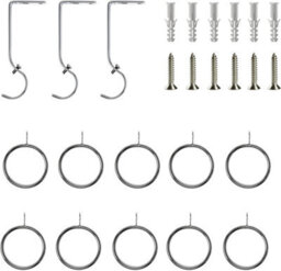 Home Treats Crystal Metal Curtain Pole Set Extendable 40Cm To 218Cm Chrome Curtain Rail 25mm - thumbnail 6