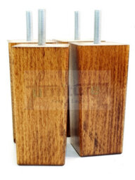 L&F 4X Replacement Furniture Legs Solid Wood 110mm High Sofas Chairs Settee Cabinets Legs M10 Tsp2055 - thumbnail 7
