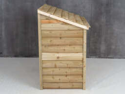Arbor Garden Solutions Wooden Log Store (W-119Cm, H-118Cm, D-71Cm) Natural (Light Green) Finish - thumbnail 2