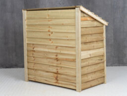 Arbor Garden Solutions Wooden Log Store (W-119Cm, H-118Cm, D-71Cm) Natural (Light Green) Finish - thumbnail 3
