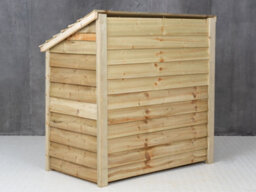 Arbor Garden Solutions Wooden Log Store (W-119Cm, H-118Cm, D-71Cm) Natural (Light Green) Finish - thumbnail 4