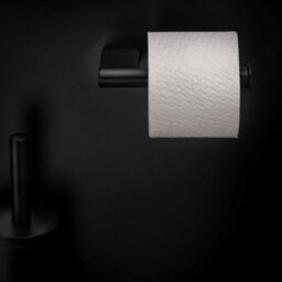 Cosmic Toilet Roll Holder, Black Matt, Wall-Mounted, 8,5 Cm. Collection Bwc - thumbnail 5