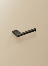 Cosmic Toilet Roll Holder, Black Matt, Wall-Mounted, 8,5 Cm. Collection Bwc - thumbnail 1