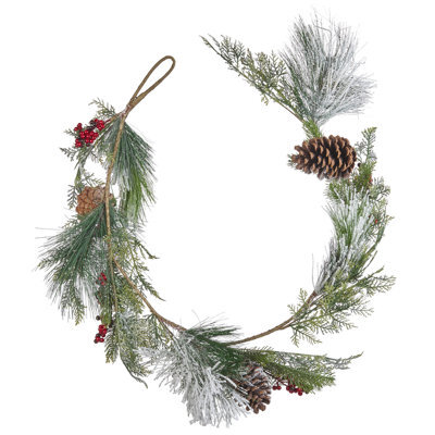 Beliani Christmas Garland Soria 150 Cm Green - image 1