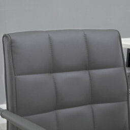 Vinsetto Mid Back Office Chair, Swivel Computer Chair With Armrests, Grey - thumbnail 8