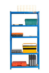Rhino Racking 4 Bays - 180 X 90 X 40Cm - Blue - 5 Tier Boltless Heavy Duty Garage Shelving Unit - 1000Kg Load Weight - thumbnail 4
