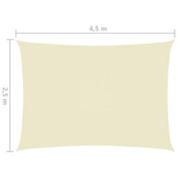 Berkfield Sunshade Sail Oxford Fabric Rectangular 2.5X4.5 M Cream - thumbnail 6