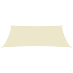 Berkfield Sunshade Sail Oxford Fabric Rectangular 2.5X4.5 M Cream - thumbnail 2
