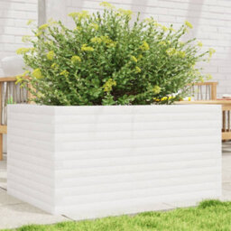 Berkfield Garden Planter White 90X60X46 Cm Solid Wood Pine