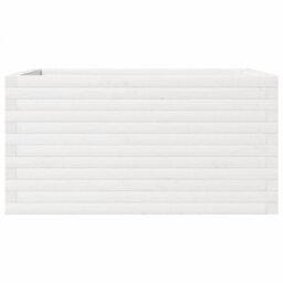 Berkfield Garden Planter White 90X60X46 Cm Solid Wood Pine - thumbnail 5