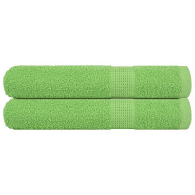 Berkfield Sauna Towels 2 Pcs Apple Green 80X200 Cm 360 Gsm 100% Cotton - image 1