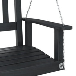 Walplus Garden Swing Bench With Metal Chains Black Solid Wood Fir - thumbnail 7