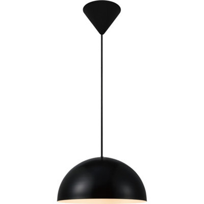 Nordlux Ellen Metal Pendant Light Dome Shade Black,mains - image 1