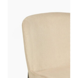 Evre Cream Freddie Dining Chairs Set Of 2, Upholstered, Corduroy, Stain-Resistant, Metal Frame, Non-Marking Foot Caps - 9 Colours - thumbnail 6