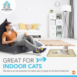 SOL 2Pk Cat Scratch Mat 60Cm X 40Cm Durable Sisal Fabric With Anti Slip Backing Protects Furniture And Sofa Encourages Healthy Scratch - thumbnail 6