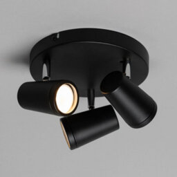 Litecraft Trisha Black 3 Light Bathroom Ceiling Spotlight Plate - thumbnail 3