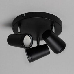 Litecraft Trisha Black 3 Light Bathroom Ceiling Spotlight Plate - thumbnail 4