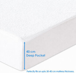 MHG Living Terry Towelling Waterproof Mattress Protector - Hypoallergenic 100% Polyester, Deep Fitted 30Cm Pocket - thumbnail 6