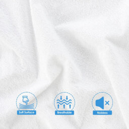 MHG Living Terry Towelling Waterproof Mattress Protector - Hypoallergenic 100% Polyester, Deep Fitted 30Cm Pocket - thumbnail 5
