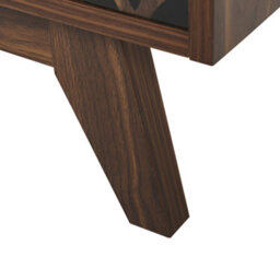 Beliani Sablon Wide Tv Stand Dark Brown - Retro Entertainment Unit With Cable Management And Concealed Storage - thumbnail 7