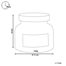 Beliani Scented Candle Delight Bliss Soy Wax Fresh Notes - thumbnail 3
