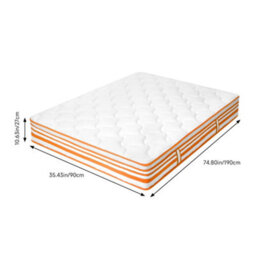Living And Home Single Mattress Foam Pocket Spring Hybrid Mattress W 900 X D 1900 mm - thumbnail 9