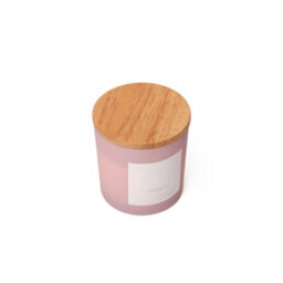 Aroma Naturals Frosted Decadence Glass Candle - Pink Cherry & Vanilla Scent - thumbnail 4