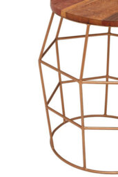 Orsina Distinctive Rounded Side Table For Sitting Areas, Elegant Wooden Top Bedside Table, Small Lounge Side Table - thumbnail 4