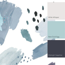 I Love Wallpaper Painters Palette Mural In Blue And Teal - thumbnail 3