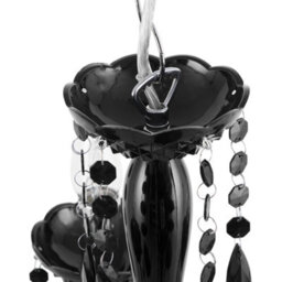 Wyld And Coco Black Crystal Chandelier 4-Light Glam, Candle-Style Lamps, W50 X D50 X H135Cm - thumbnail 8