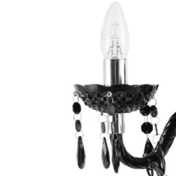 Wyld And Coco Black Crystal Chandelier 4-Light Glam, Candle-Style Lamps, W50 X D50 X H135Cm - thumbnail 5
