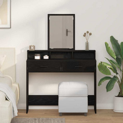 Walplus Dressing Table Black Oak 100 X 41 X 140 Cm Engineered Wood - image 1