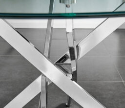 Furniturebox Uk Novara 120Cm Round Dining Table And 6 Grey Pesaro Black Leg Chairs - thumbnail 2