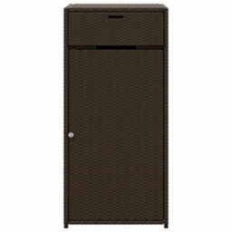 Walplus Garden Storage Cabinet Brown 55X55X111 Cm Poly Rattan - thumbnail 6