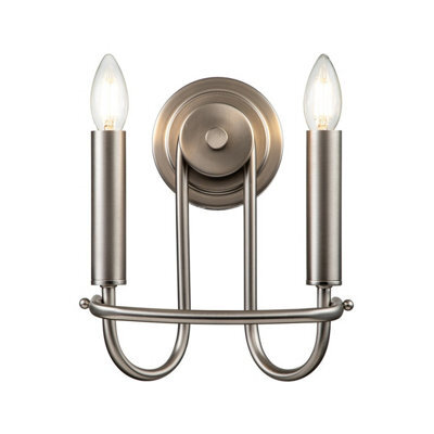 Luminosa Lighting Luminosa Capitol Hill 2 Light Candle Wall Lamp, Brushed Nickel - image 1