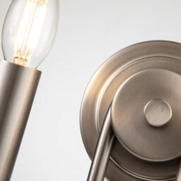Luminosa Lighting Luminosa Capitol Hill 2 Light Candle Wall Lamp, Brushed Nickel - thumbnail 2