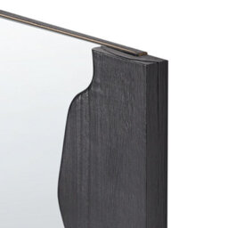 Beliani Wall Mirror Saullcet 75 Cm 175 Cm Paulownia Wood Black - thumbnail 5