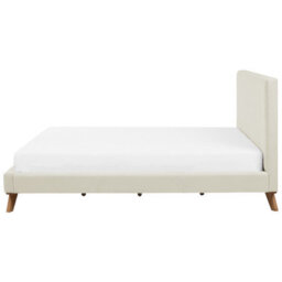 Beliani Bed Chenille Talence 180 X 200 Cm (Eu Super King) Light Beige - thumbnail 6